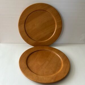 Set of 2 Wooden 13” Plates Furio Home